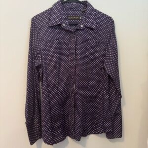 Roper women’s Purple western pearl Button Down Shirt